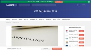 CAT Registration 2018, Image Correction - Check here - Bschool
