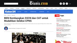 BKN Kembangkan SSCN dan CAT untuk Mudahkan Seleksi CPNS