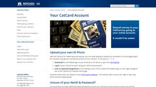 Your CatCard Account - MSU CatCard Office | Montana State University