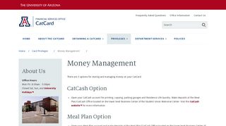 Money Management | CatCard | The University of Arizona