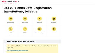 CAT Exam 2019, Syllabus, Exam Pattern, Result, Registration, Admit ...