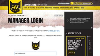 Manager Login – CAT Scale