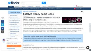 Catalyst Money Home Loans Comparison & Reviews | finder.com.au