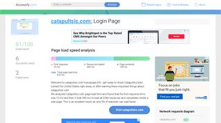 Access catapultsis.com. Login Page