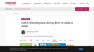 Catch Marketplace doing $2m in sales a week - Internet Retailing