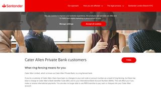 Cater Allen Private Bank customers | Santander Banking Reform