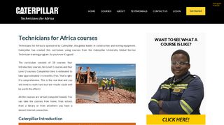 Online Courses - Technicians for Africa - Caterpillar University