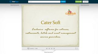 Cater Soft Exclusive software for caterers, restaurants, hotels and ...