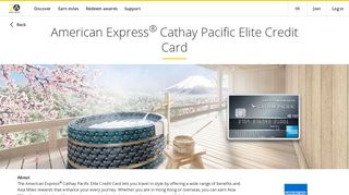 American Express® Cathay Pacific Elite Credit Card - Asia Miles