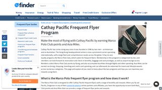 Cathay Pacific Asia Miles Frequent Flyer Program | finder.com.au