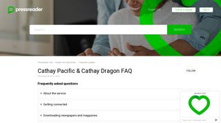Cathay Pacific & Cathay Dragon FAQ – PressReader Care