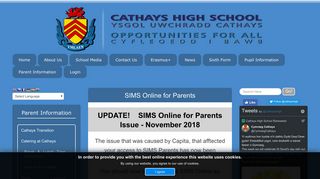 SIMS Parents - Cathays High School - Ysgol Uwchradd Cathays