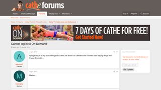 Cannot log in to On Demand | Cathe Friedrich Fitness Forums