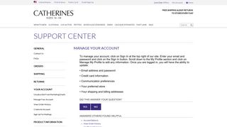 Manage Your Account - Catherines - Service
