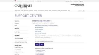 Credit Card Payment - Catherines - Service