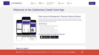 the Catherines Credit Card App - Comenity