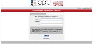 Undergraduate and Graduate Student Portal Login