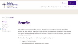 Benefits | CHSLI - Catholic Health Services of Long Island