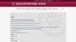 Login - Seisen International School : Catholic K-12 in Tokyo