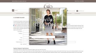 E-Statement Delivery - Cato Fashions | Your Style. Delivered.