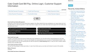 Cato Credit Card Bill Pay, Online Login, Customer Support Information
