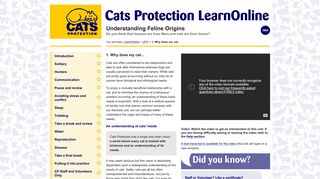 1. Welcome | UFO | Cats Protection LearnOnline