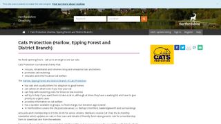 Cats Protection (Harlow, Epping Forest and District Branch ...