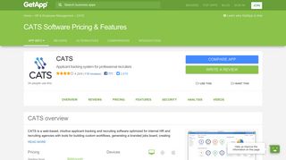 CATS Software 2019 Pricing & Features | GetApp®