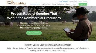 Commercial cattle record keeping software - CattleMax