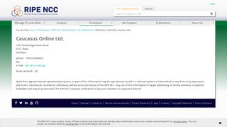 Caucasus Online Ltd. - RIPE NCC