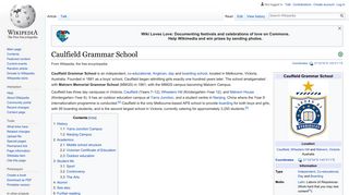 Caulfield Grammar School - Wikipedia