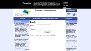 Student Login - Cardiff College Online