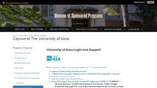 Cayuse at The University of Iowa | Division of Sponsored Programs