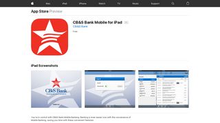 CB&S Bank Mobile for iPad on the App Store - iTunes - Apple