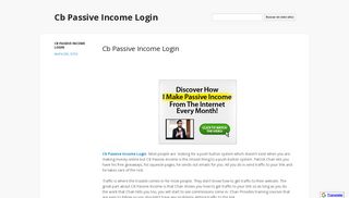 Cb Passive Income Login - Google Sites