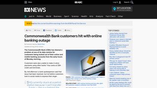 Commonwealth Bank customers hit with online banking outage - ABC ...