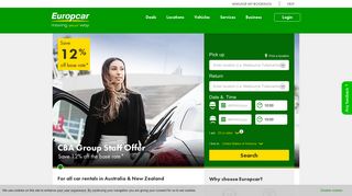 CBA Staff Offer | Europcar Australia