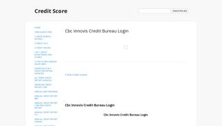 Cbc Innovis Credit Bureau Login - Credit Score - Google Sites