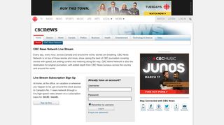 CBC News Network Live Streaming Service - CBC.ca