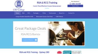 CBD College : Sydney RSA RCG Course | Barista Courses