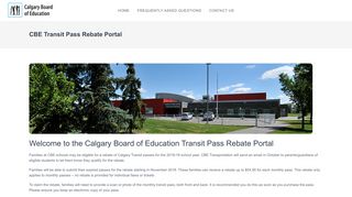 Welcome to CBE - Transit Pass Rebate Services