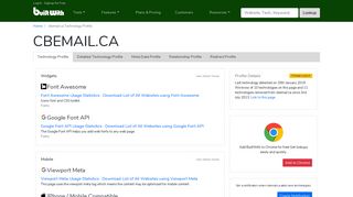 cbemail.ca Technology Profile - BuiltWith