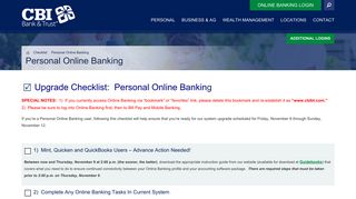 Personal Online Banking - CBI Bank & Trust