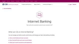 Internet Banking | Personal Banking - CBI Bank