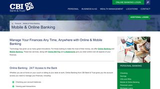 Online & Mobile Banking - Bank from Anywhere - CBI Bank & Trust