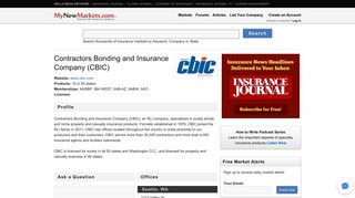 Contractors Bonding and Insurance Company (CBIC) | Company ...