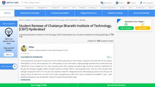 Student Reviews of Chaitanya Bharathi Institute of Technology, [CBIT ...