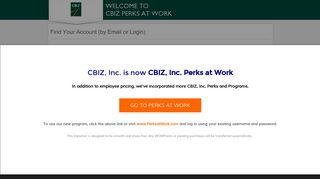 by Email or Login - CBIZ Perks at Work