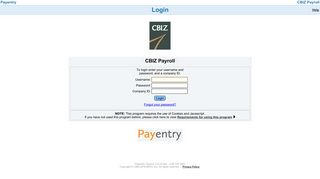 CBIZ Payroll - Login