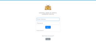 Login - CBK Careers Portal - Central Bank of Kenya